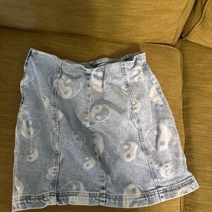 Tinseltown Denim Yin and Yang skirt